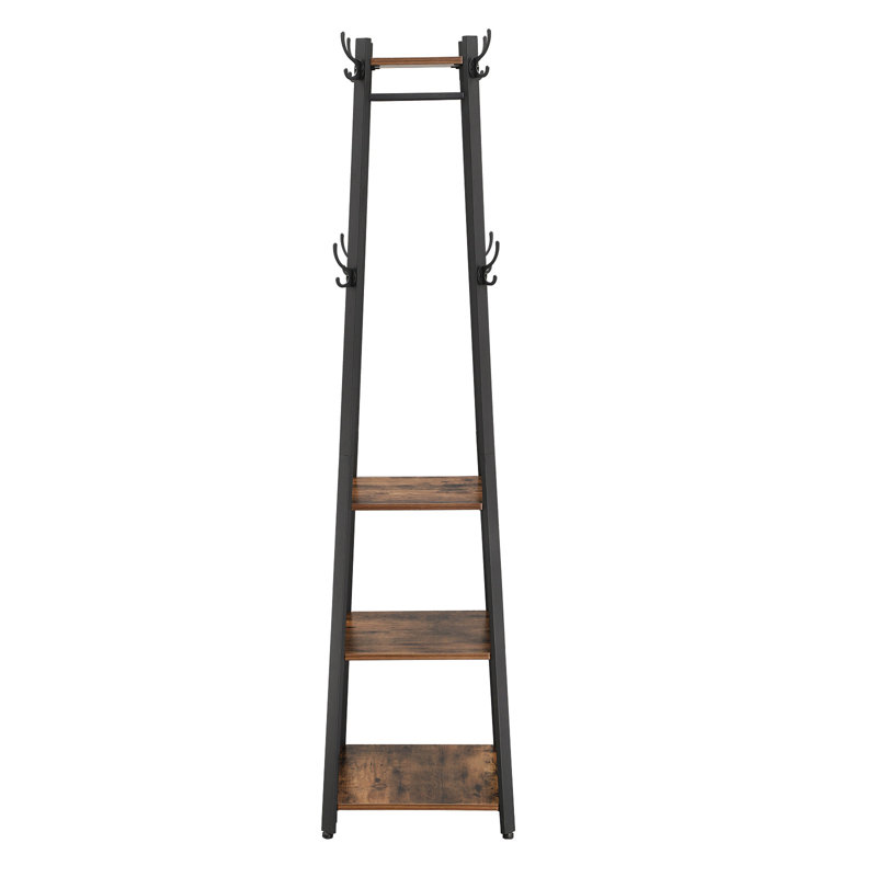 Union Rustic Clary 16.9'' Wide Freestanding Coat Rack with Storage